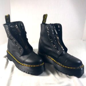 Dr. Martens Black Sinclair Jungle Boots8 Eye Zippered Tongue Women’s Platforms